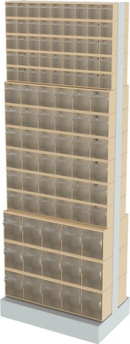 Стойка СТЕЛЛА-ТЕХНИК  бежевая двусторонняя напольная (600х380х1650) 406-05-06-03-B