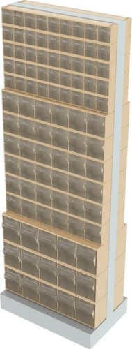 Стойка СТЕЛЛА-ТЕХНИК  бежевая двусторонняя напольная (600х380х1650) 406-05-06-03-B - изображение 2