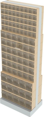 Стойка СТЕЛЛА-ТЕХНИК  бежевая двусторонняя напольная (600х380х1650) 406-05-06-03-B - изображение 3