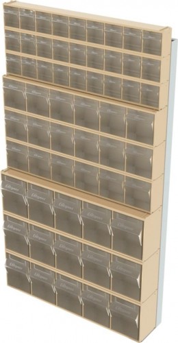 Стойка СТЕЛЛА-ТЕХНИК  бежевая настенная (610х40х1000) 402-03-03-03-B - изображение 3