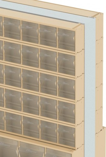 Стойка СТЕЛЛА-ТЕХНИК  бежевая двусторонняя напольная (600х380х1650) 406-05-06-03-B - изображение 4