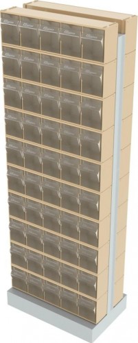 Стойка СТЕЛЛА-ТЕХНИК  бежевая двусторонняя напольная (600х380х1650) 406-00-00-10-B - изображение 2