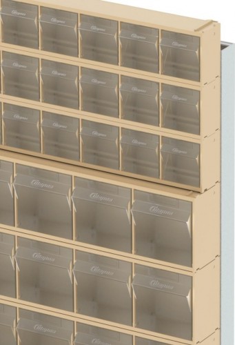 Стойка СТЕЛЛА-ТЕХНИК  бежевая настенная (610х40х1000) 402-03-03-03-B - изображение 5