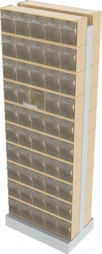 Стойка СТЕЛЛА-ТЕХНИК  бежевая двусторонняя напольная (600х380х1650) 406-00-00-10-B - изображение 3