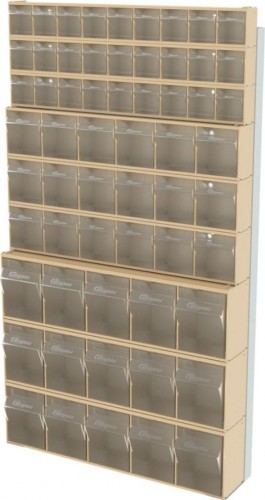 Стойка СТЕЛЛА-ТЕХНИК  бежевая настенная (610х40х1000) 402-03-03-03-B