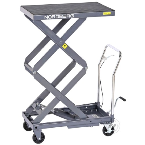 Стол подъемный NORDBERG N3T301G гидравлический, 300 кг, двойные ножницы, серый