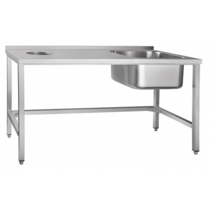 СТОЛ предмоечный и сбора отходов СПСО-7-5 вся нерж