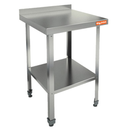 СТОЛ  производственный пристенный с бортом и полкой HICOLD НСО-4/7БП 283186