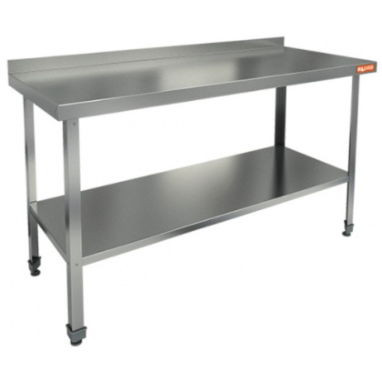 СТОЛ  производственный пристенный с бортом и полкой HICOLD НСО-15/6БП 282660