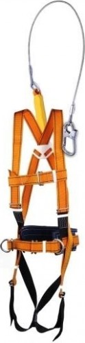 Страховочно-удерживающая система МОЛОТ СУС 2 БЖ М наплеч и набед лямками, аморт, строп трос, К1 СУС II БЖ
