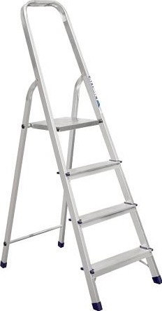 Стремянка алюминиевая АЛЮМЕТ АМ 704 АК 4 ст. с органайзером Ам704АК