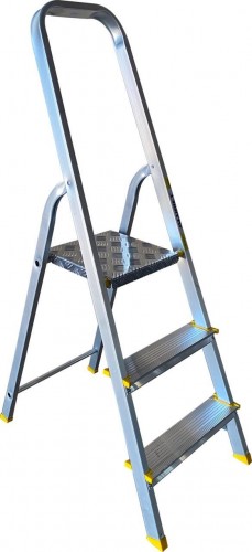 Стремянка алюминиевая АЛЮМЕТ АРА 7003 3 ступени анодированная APA7003