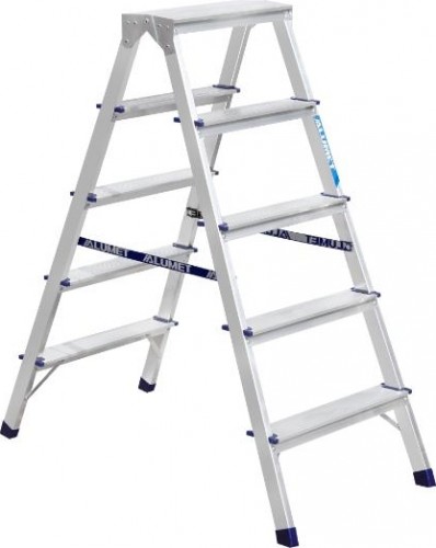 Стремянка алюминиевая АЛЮМЕТ AD 7205 5 ступеней двухсторонняя AD7205