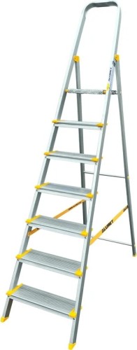 Стремянка алюминиевая АЛЮМЕТ АS 707 7 ступеней анодированная, ширина ступени 130 мм АS707