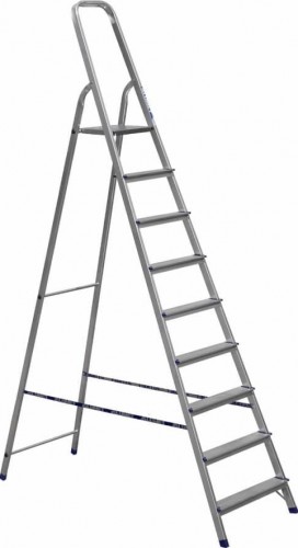 Стремянка алюминиевая АЛЮМЕТ АМ 709 АК 9 ст. с органайзером AM709AK