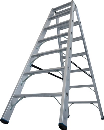 Стремянка алюминиевая KRAUSE STABILO 7 ступеней, 225 кг, двухсторонняя 135148 - изображение 3