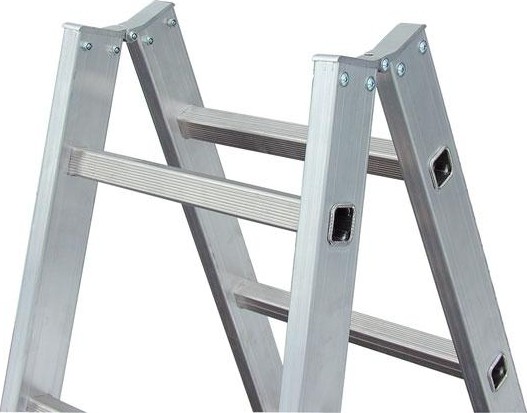 Стремянка алюминиевая KRAUSE STABILO 10 перекладин двухсторонняя 124937 - изображение 4