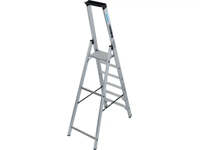 Стремянка алюминиевая KRAUSE STABILO 6 ступеней, 225 кг, высокая дуга 135049 - изображение 2