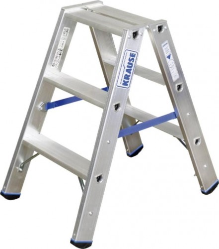 Стремянка алюминиевая KRAUSE STABILO  3 ступени двухсторонняя 124715