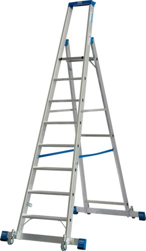 Стремянка алюминиевая KRAUSE STABILO  8 ступеней передвижная, с траверсой 127327 - изображение 4