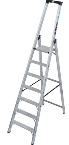 Стремянка алюминиевая KRAUSE STABILO 7 ступеней, 225 кг, высокая дуга 135056
