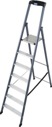 Стремянка алюминиевая KRAUSE MONTO SEPRO 7 ступеней анодированная 124210