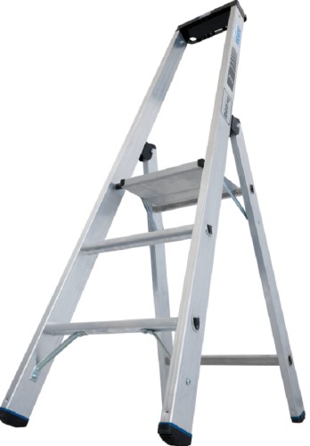 Стремянка алюминиевая KRAUSE STABILO 3 ступени, 225 кг, высокая дуга 135018 - изображение 3