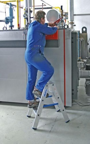 Стремянка алюминиевая KRAUSE STABILO  3 ступени двухсторонняя 124715 - изображение 2