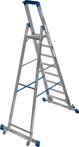 Стремянка алюминиевая KRAUSE STABILO  8 ступеней передвижная, с траверсой 127327 - изображение 3