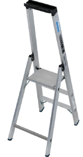 Стремянка алюминиевая KRAUSE STABILO 3 ступени, 225 кг, высокая дуга 135018 - изображение 2