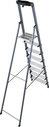 Стремянка алюминиевая KRAUSE MONTO SECURO 8 ступеней (анодированная) 126467 - изображение 2