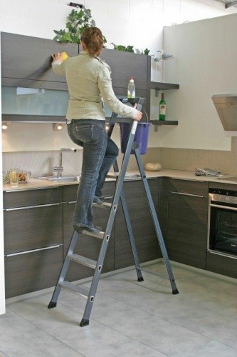 Стремянка алюминиевая KRAUSE MONTO SEPRO 8 ступеней анодированная 124227 - изображение 5