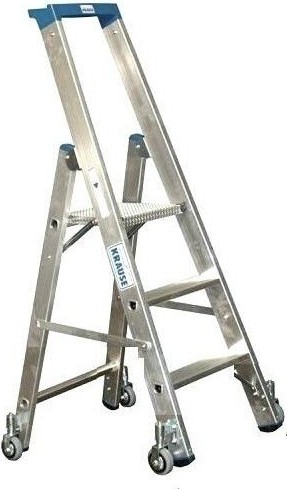 Стремянка алюминиевая KRAUSE STABILO  3 ступени передвижная 124609