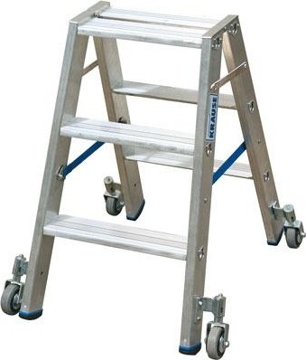 Стремянка алюминиевая KRAUSE STABILO  3 ступени передвижная, двухсторонняя 124814