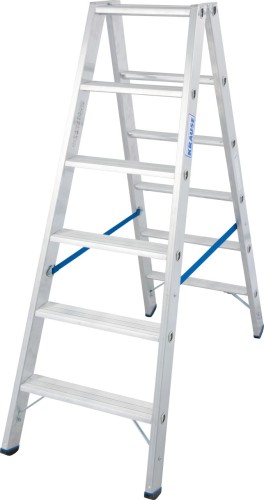 Стремянка алюминиевая KRAUSE STABILO  6 ступеней двухсторонняя 124746