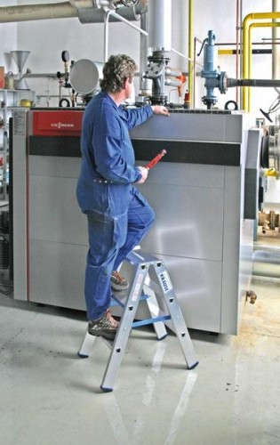 Стремянка алюминиевая KRAUSE STABILO  3 ступени двухсторонняя 124715 - изображение 3