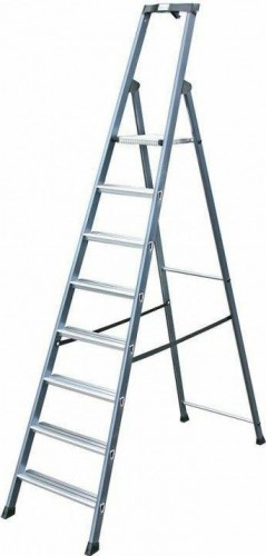 Стремянка алюминиевая KRAUSE MONTO SEPRO 8 ступеней анодированная 124227