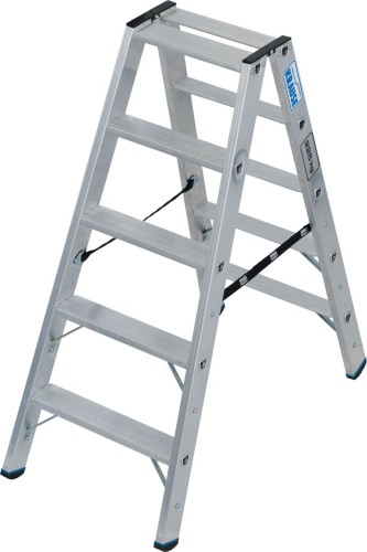 Стремянка алюминиевая KRAUSE STABILO 5 ступеней, 225 кг, двухсторонняя 135124