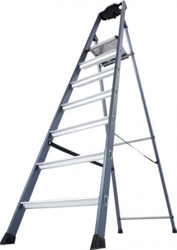 Стремянка алюминиевая KRAUSE MONTO SEPRO 7 ступеней анодированная 124210 - изображение 4