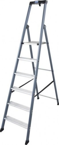 Стремянка алюминиевая KRAUSE MONTO SEPRO 6 ступеней анодированная 124203 - изображение 3