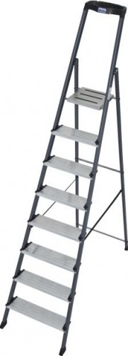 Стремянка алюминиевая KRAUSE MONTO SECURO 8 ступеней (анодированная) 126467