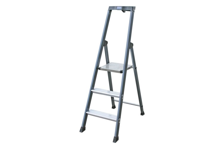 Стремянка алюминиевая KRAUSE STABILO SEPRO 3 ступени анодированная 124173