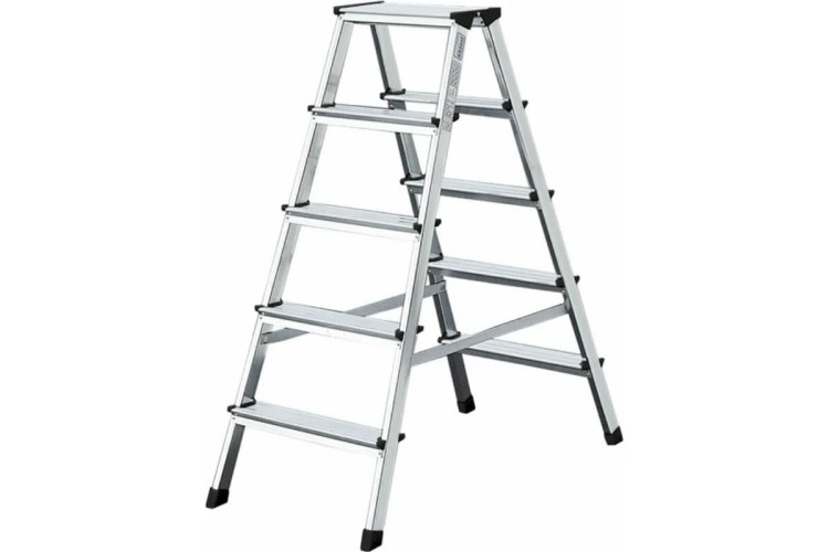 Стремянка алюминиевая KRAUSE MONTO DOPPLO 5 ступеней двухсторонняя 120342