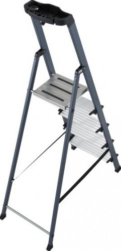 Стремянка алюминиевая KRAUSE MONTO SECURO 5 ступеней (анодированная) 126436 - изображение 2