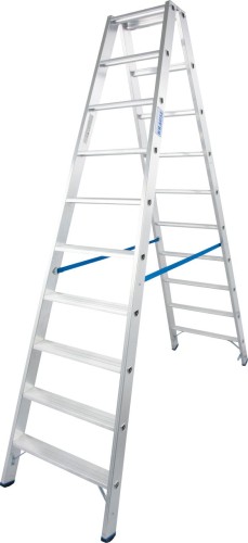 Стремянка алюминиевая KRAUSE STABILO 10 ступеней двухсторонняя 124777