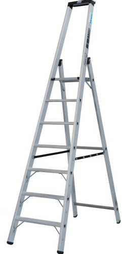 Стремянка алюминиевая KRAUSE STABILO 7 ступеней, 225 кг, высокая дуга 135056 - изображение 3