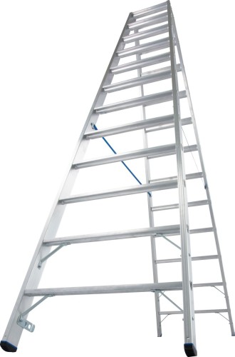 Стремянка алюминиевая KRAUSE STABILO 12 ступеней двухсторонняя 124784 - изображение 2