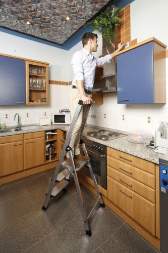 Стремянка алюминиевая KRAUSE MONTO SAFETY PLUSLINE 3 ступени 127914 - изображение 3