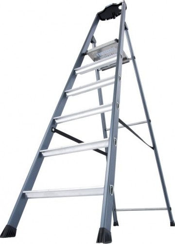 Стремянка алюминиевая KRAUSE MONTO SEPRO 6 ступеней анодированная 124203 - изображение 4