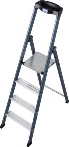 Стремянка алюминиевая KRAUSE MONTO SEPRO 4 ступени анодированная 124180